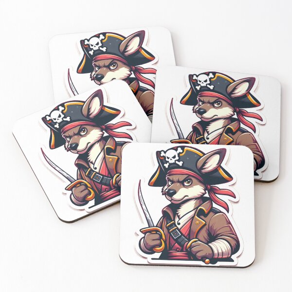Item preview, Cartoon Pirate Kangaroo Holding a Sword designed and sold by Zestpond.