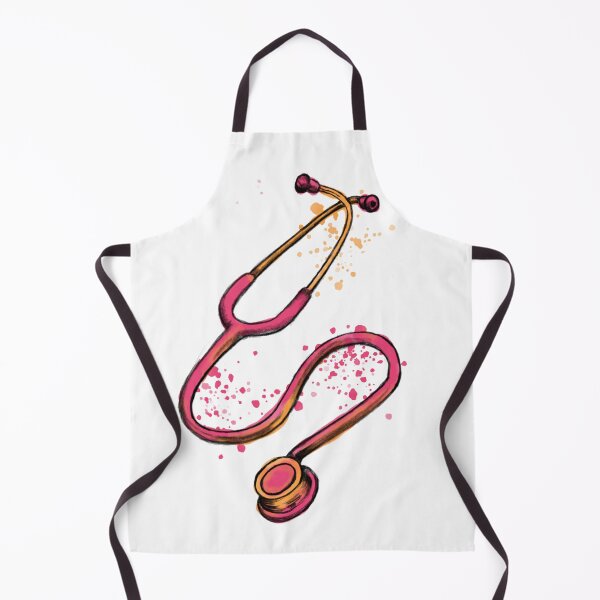 Item preview, Stethoscope, medical symbol for doctors and healthcare workers, vibrant watercolor designed and sold by Drawmecute.