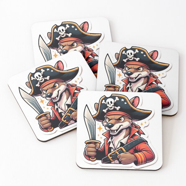 Item preview, Cartoon Pirate Kangaroo Holding a Sword designed and sold by Zestpond.