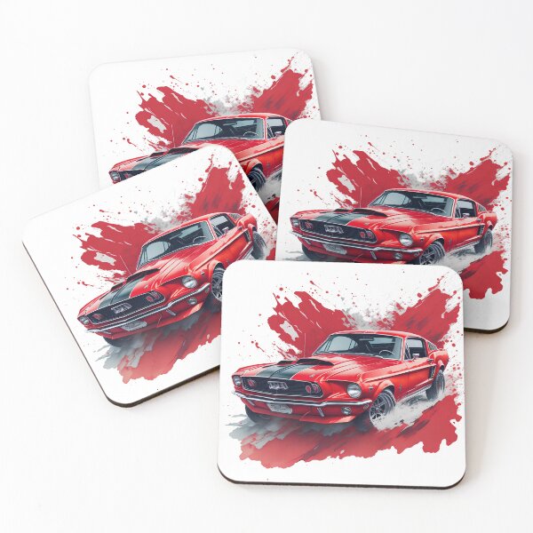 Item preview, Watercolor splash 1968 ford mustang designed and sold by MahmodArt.