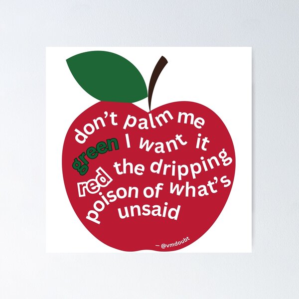 Item preview, 'Apple' by the poet @vmdoubt Quote designed and sold by vmdoubt.
