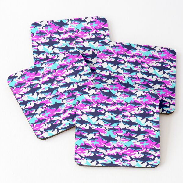 Item preview, psychedelic sharks designed and sold by Zelda50.