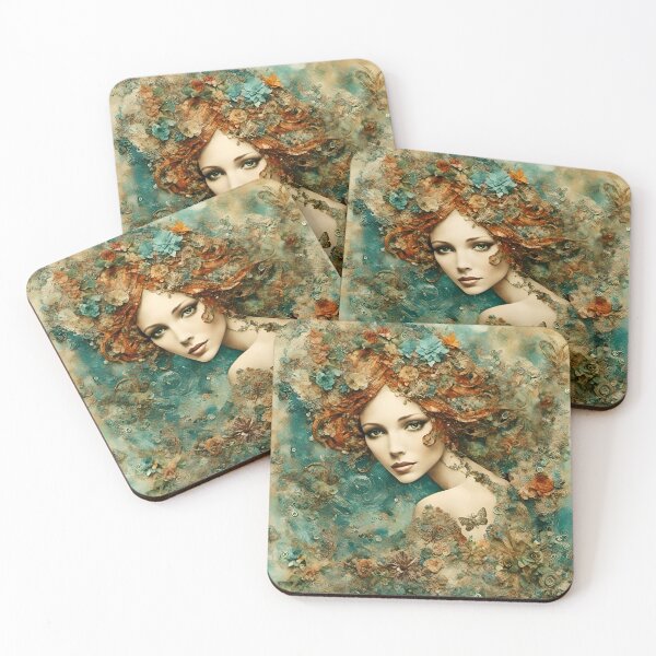Item preview, A gorgeous woman mixed media collage designed and sold by Angelandspot.