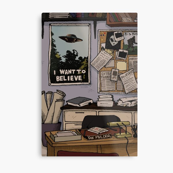 Mulder's Office Metal Print