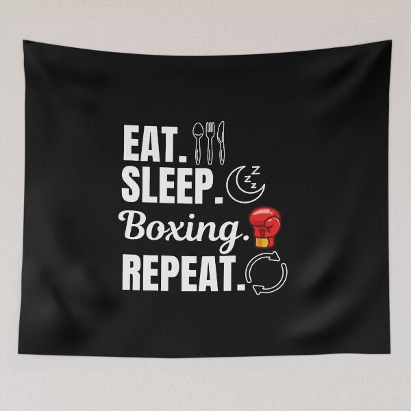 Item preview, Eat, sleep, boxing, repeat. Boxing sport fighters and lovers designed and sold by NBSStore.