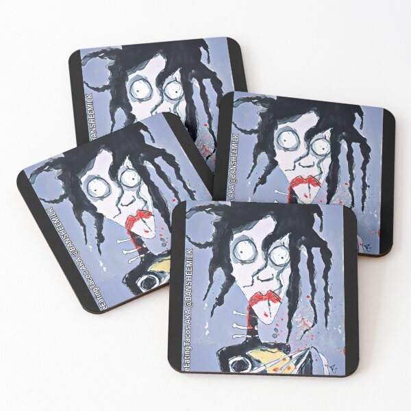 Item preview, Edward Scissorhands Eating A Taco designed and sold by BansheeMilk.