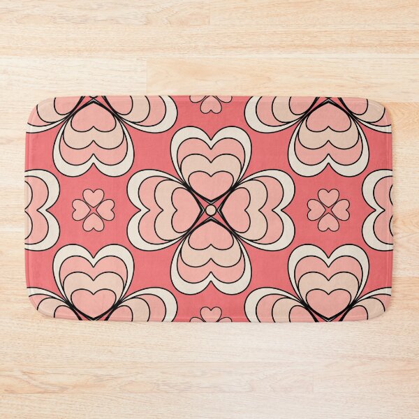 Item preview, Retro Hearts with a Boho Vibe in Georgia Peach and Peach Pearl designed and sold by Aureusglow.