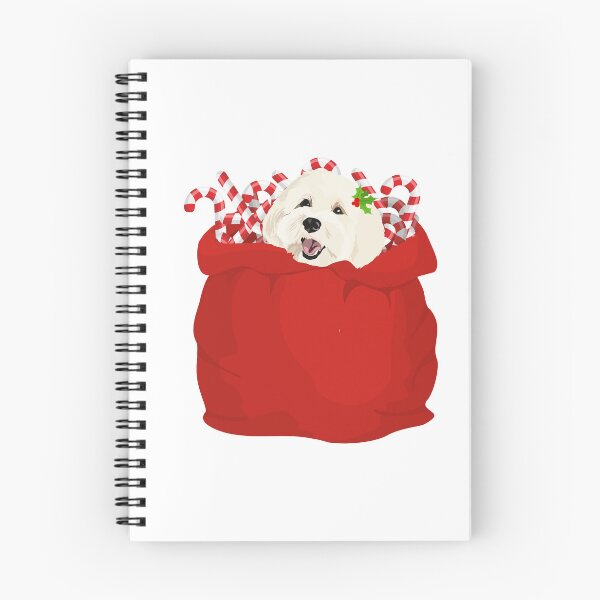 Artikelvorschau, Welpe Zuckerstangen-Weihnachtssack entworfen und verkauft von HoneyBooDesigns.