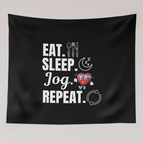 Item preview, Eat, sleep, jog, repeat. Jogging activity lovers designed and sold by NBSStore.