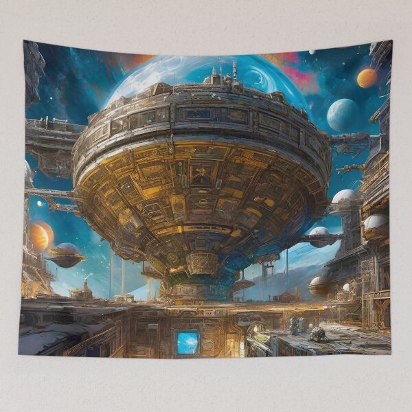 Item preview, Futuristic City - Surreal Sci Fi designed and sold by Delerat7.