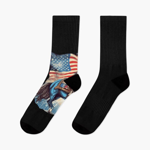 Item preview, Patriotic Horse American Flag Horseback Riding Western Farm designed and sold by love3617.