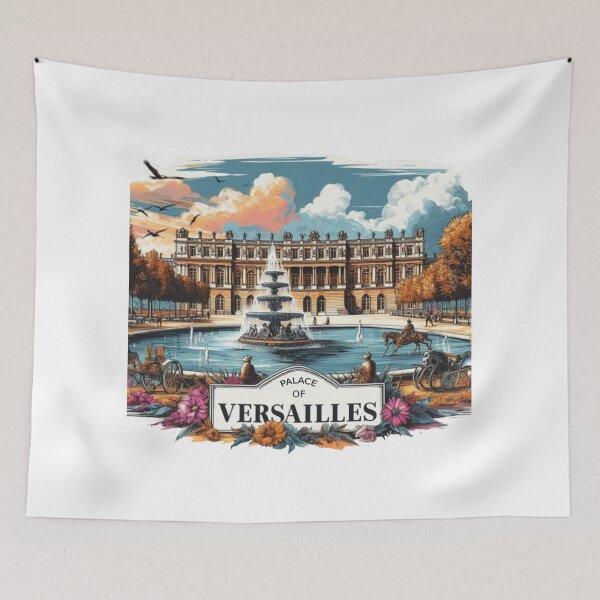 Item preview, PALACE OF VERSAILLES Watercolor designed and sold by PaintMeWorld.