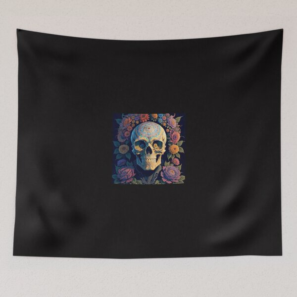 Item preview, Flowery Skull designed and sold by UniqueArtsOnly.