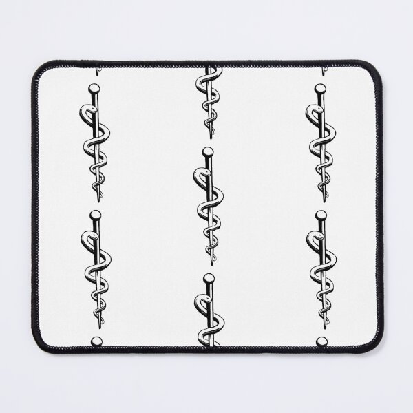 Item preview, aesculapiuss rod, medical symbol for doctors and healthcare workers, mono designed and sold by Drawmecute.