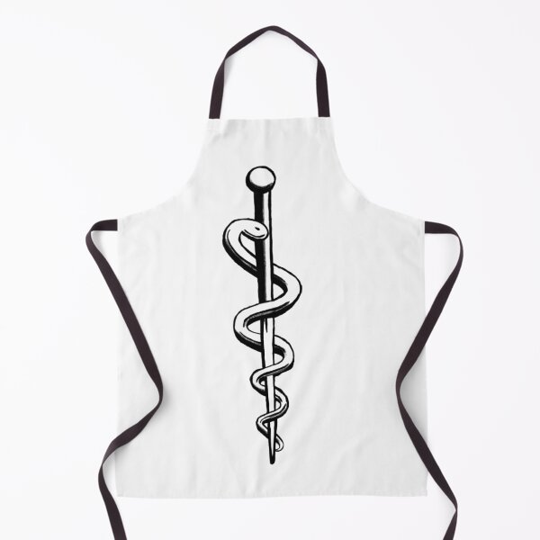Item preview, aesculapiuss rod, medical symbol for doctors and healthcare workers, mono designed and sold by Drawmecute.