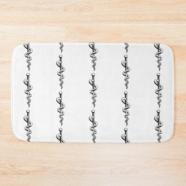 Item preview, aesculapiuss rod, medical symbol for doctors and healthcare workers, mono designed and sold by Drawmecute.