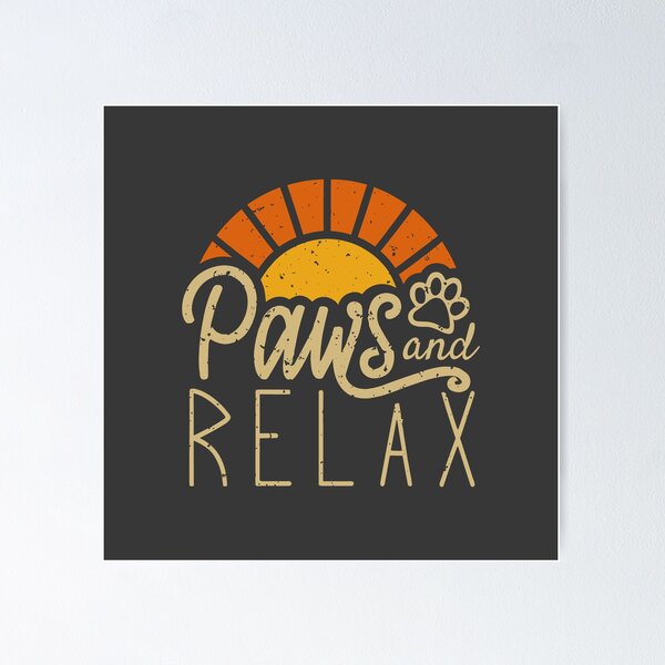 Item preview, Paws And Relax Vintage Sunset designed and sold by SweetClicks123.