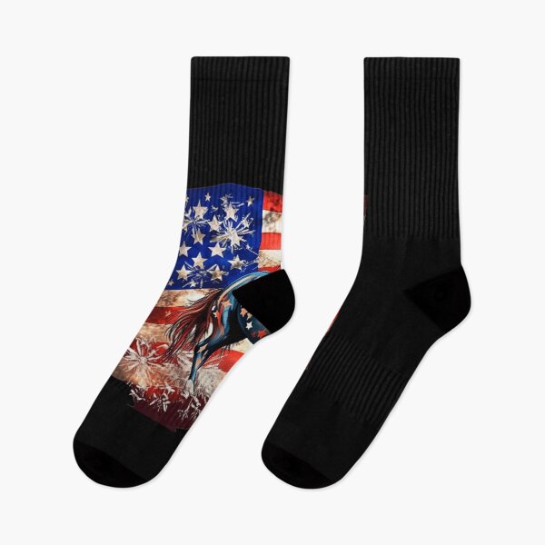 Item preview, Patriotic Horse American Flag Horseback Riding Western Farm designed and sold by love3617.