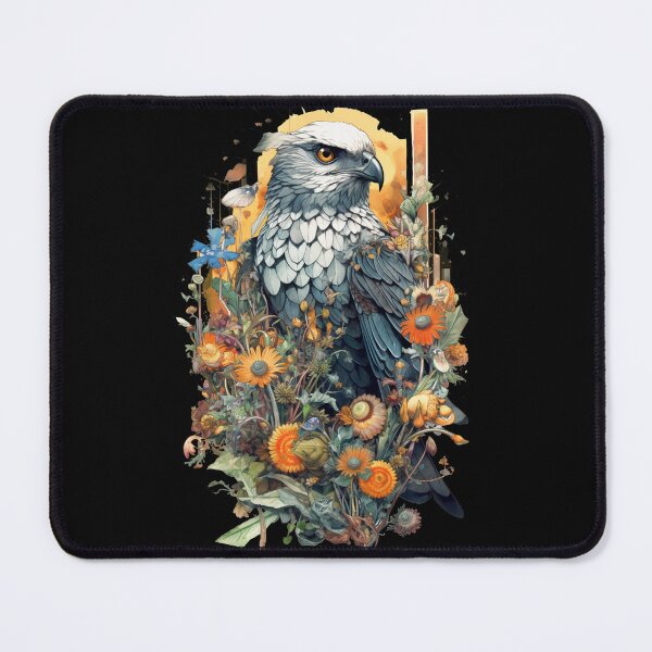 Item preview, Watercolor Whimsical Geo Hawk - Black designed and sold by FoxfireStardust.
