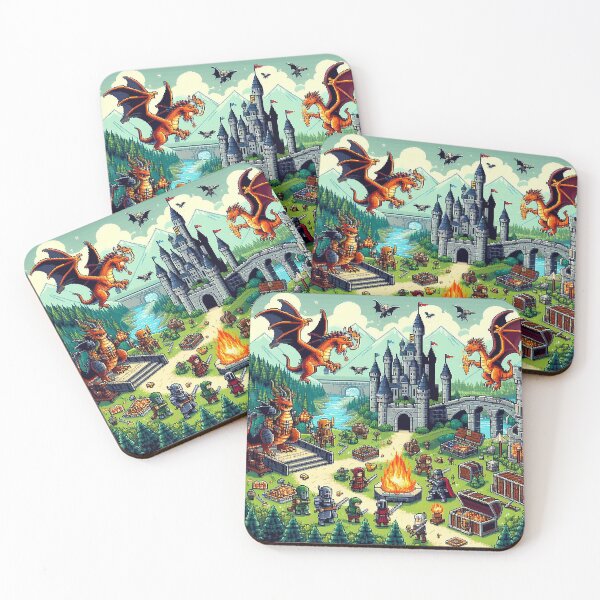 Item preview, Pixelated Adventure Quest designed and sold by TextileTrove.