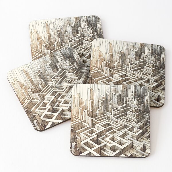 Item preview, Maze of Urban Complexity Artwork designed and sold by PictorialWhimsy.