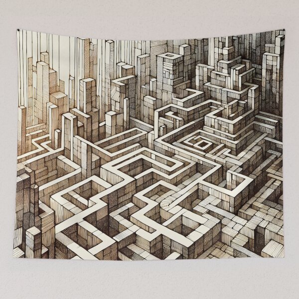 Item preview, Maze of Urban Complexity Artwork designed and sold by PictorialWhimsy.