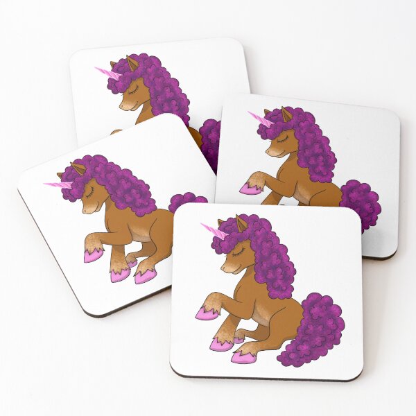 Item preview, Black Unicorn | Afro Unicorn | Purple Mane designed and sold by Shakira Rivers.