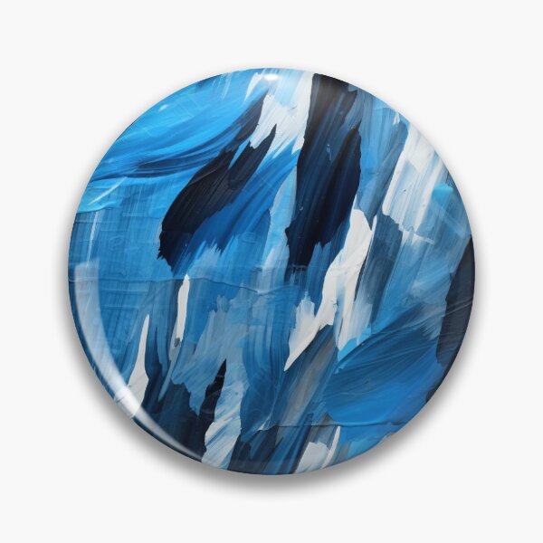 Item preview, Sapphire Serenity - Modern Blue Cobalt Black Oil Paint Brushstrokes Abstract designed and sold by meowjourney.