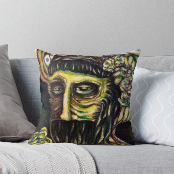 "Savior" - Oil Painting Art Design  Throw Pillow
