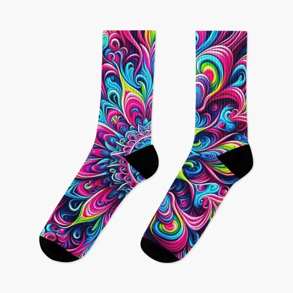 Item preview, "Psychedelic Whirl: Neon Kaleidoscope" designed and sold by APARTAI EU.