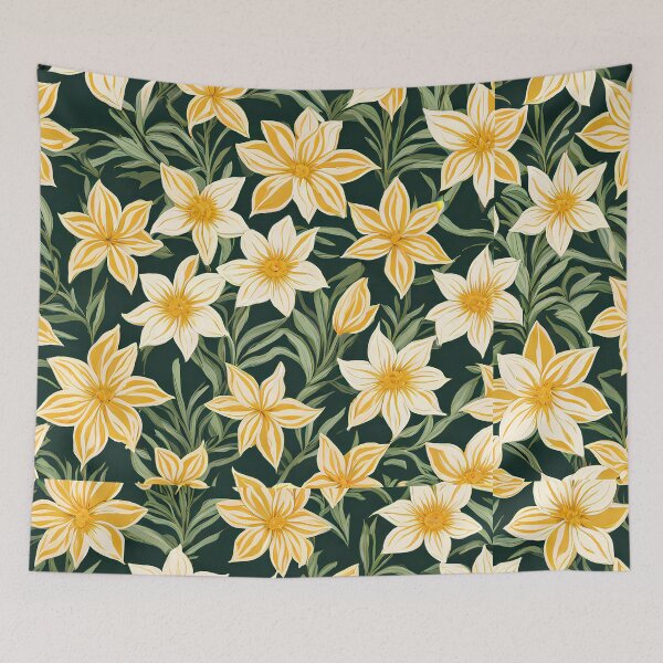 Item preview, daffodil pattern, abstract aesthetic, boho style designed and sold by boyangyang.