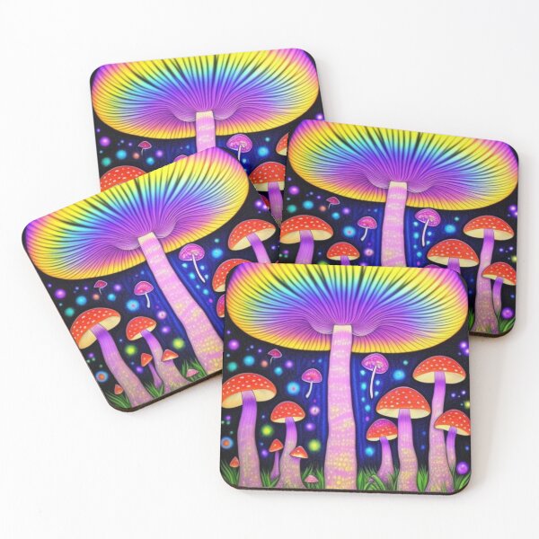 Artikelvorschau, Vintage bunte psychedelische Pilze entworfen und verkauft von TheDarkWardrobe.