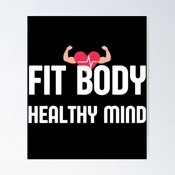 Mental Health Awareness Healthy Body Healthy Mind' Poster 18x24