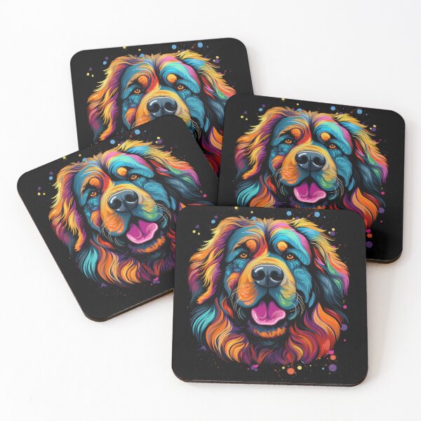 Item preview, colorful Do Khyi Tibetan Mastiff Great Dane dog designed and sold by WallyPink.