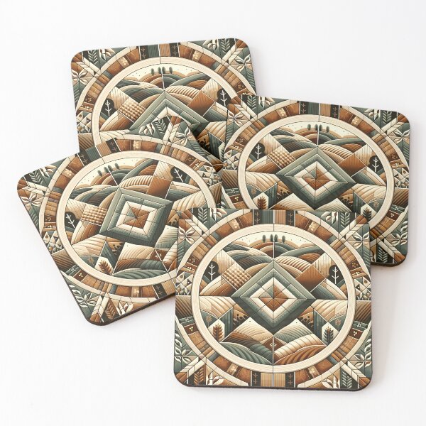 Item preview, "Rustic Harmony: Countryside Mosaic" designed and sold by APARTAI EU.