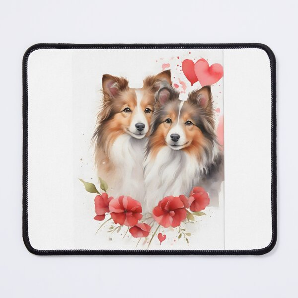 Item preview, Couple Shetland Sheepdog Valentine designed and sold by HOMETOWN86.