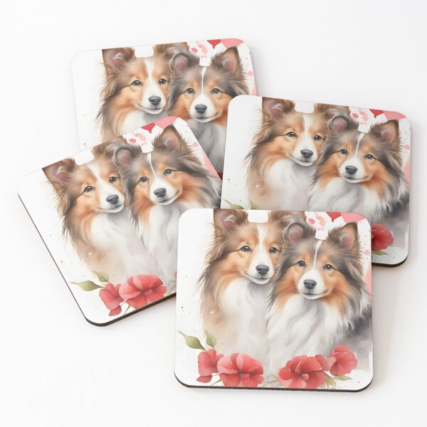 Item preview, Couple Shetland Sheepdog Valentine designed and sold by HOMETOWN86.