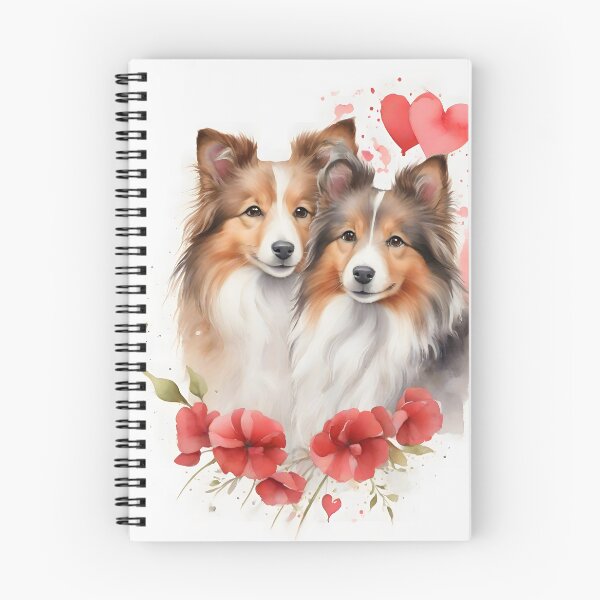 Artikelvorschau, Paar Shetland Sheepdog Valentine entworfen und verkauft von HOMETOWN86.