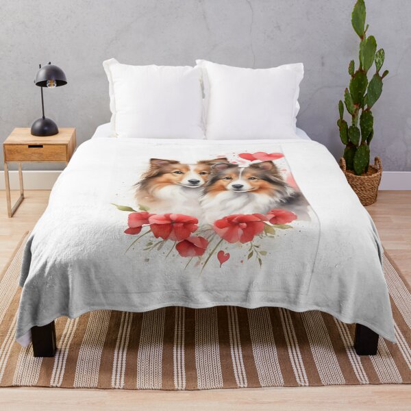 Item preview, Couple Shetland Sheepdog Valentine designed and sold by HOMETOWN86.