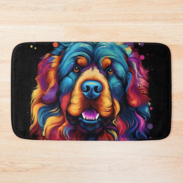 Item preview, colorful Do Khyi Tibetan Mastiff Great Dane dog designed and sold by WallyPink.