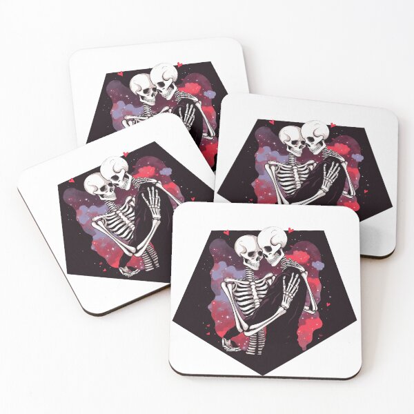Item preview, "Cosmic Affection: Skeleton and Galaxy Bond" designed and sold by vzrnmichsudops.