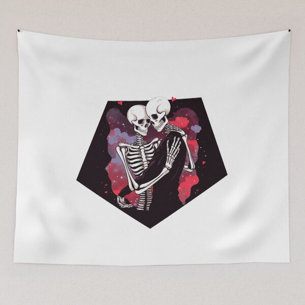 Item preview, "Cosmic Affection: Skeleton and Galaxy Bond" designed and sold by vzrnmichsudops.