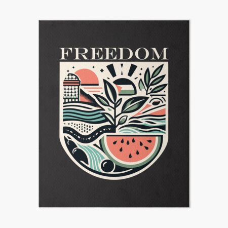 Item preview, Freedom Palestine watermelon olive keffiyeh flag designed and sold by Slice Of Seed.