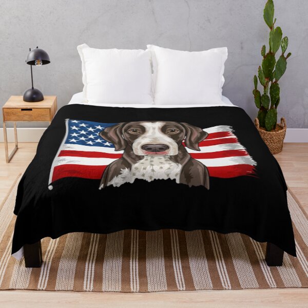 Item preview, Patriotic German Shorthaired Pointer American Flag GSP Dog designed and sold by medbouk1.