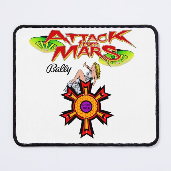 Vista previa del artículo con la obra «Ataque desde Mars Pinball», diseñado y vendido por Lefanstouf.