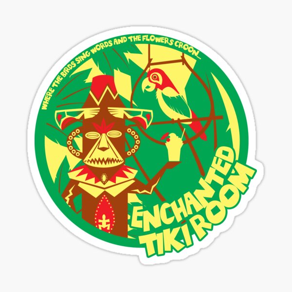 Item preview, The Enchanted Tiki Room (green, red, yellow) designed and sold by clockworkmonkey.