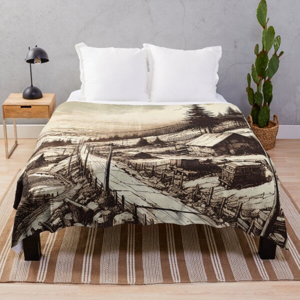 Item preview, Mystic Mountain Cabins at Dusk designed and sold by PictorialWhimsy.