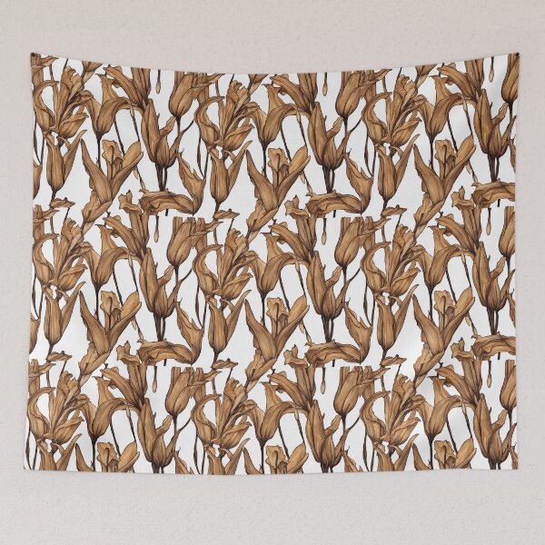Item preview, Dried Lily Flower - beautiful funny fun cute  art print design pattern  designed and sold by HoneyBlizz.