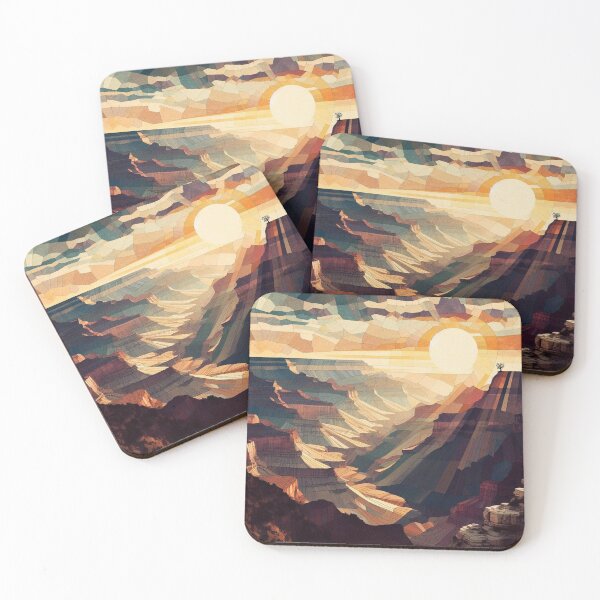 Item preview, Grand Canyon at Sunrise - Geometric Rocks and Cliffs designed and sold by HausKatz.