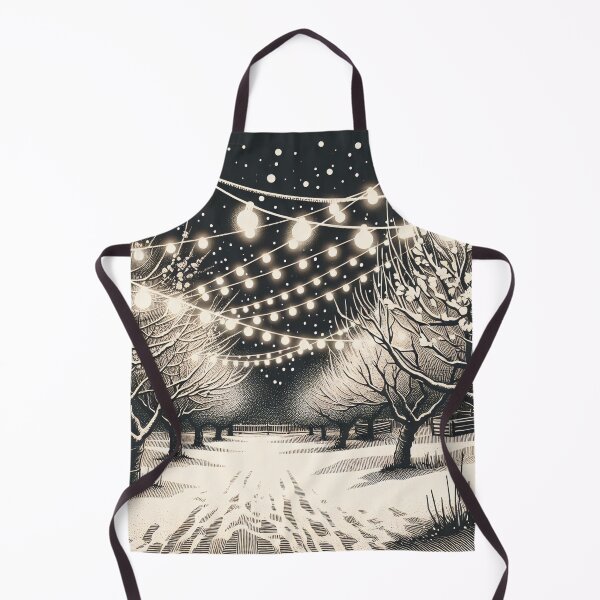 Item preview, Starry Night and Twinkling Lights in a Winter Forest designed and sold by PictorialWhimsy.